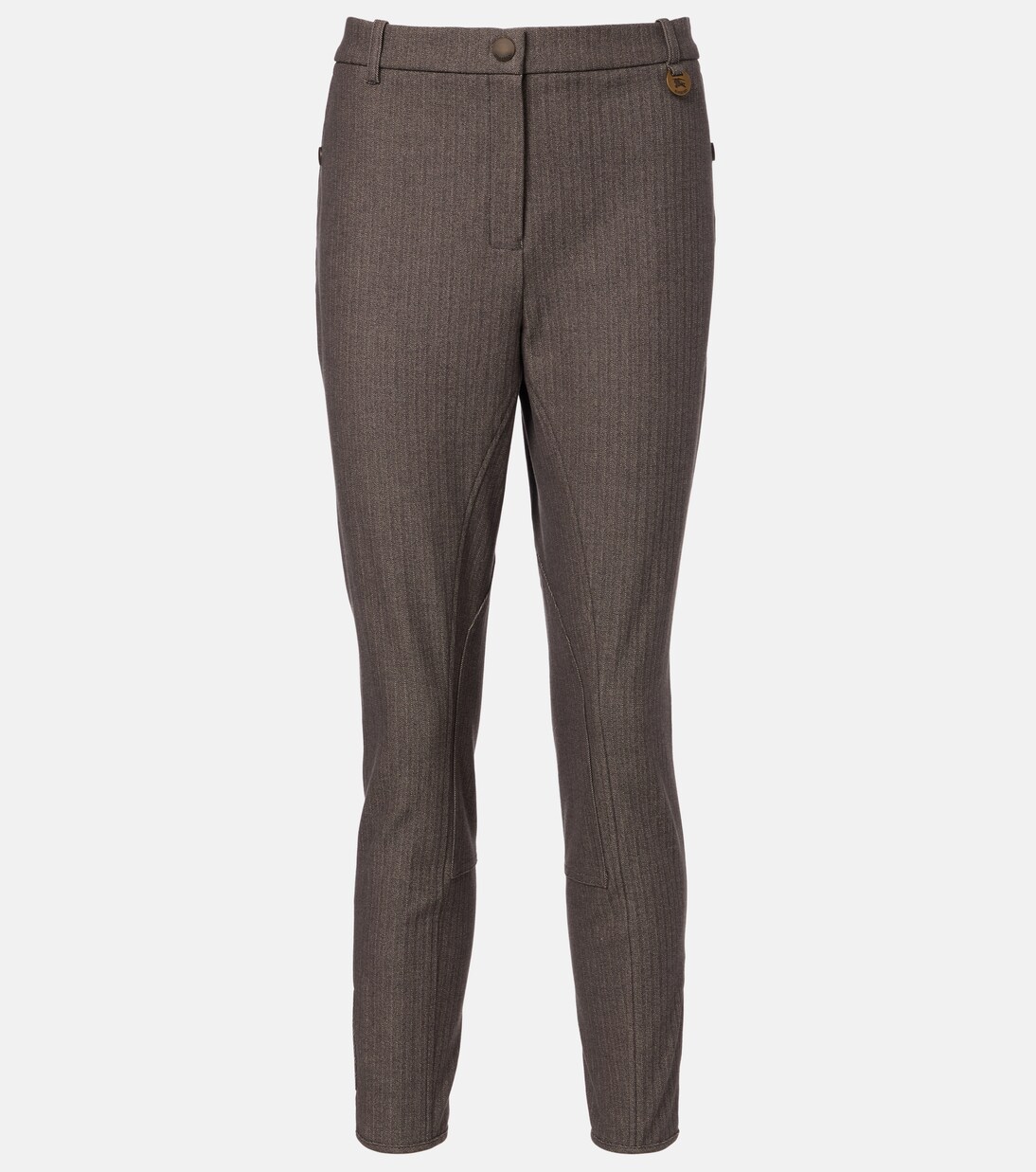 Striped cotton-blend skinny pants | Burberry