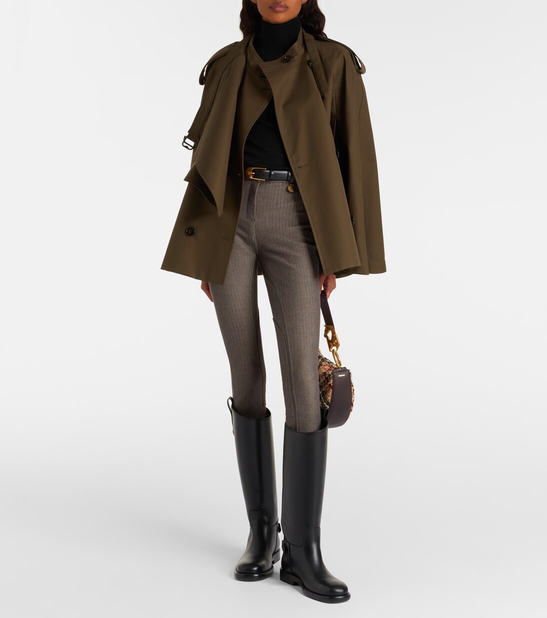 Striped cotton-blend skinny pants | Burberry