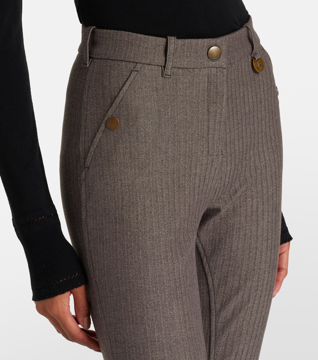 Striped cotton-blend skinny pants | Burberry