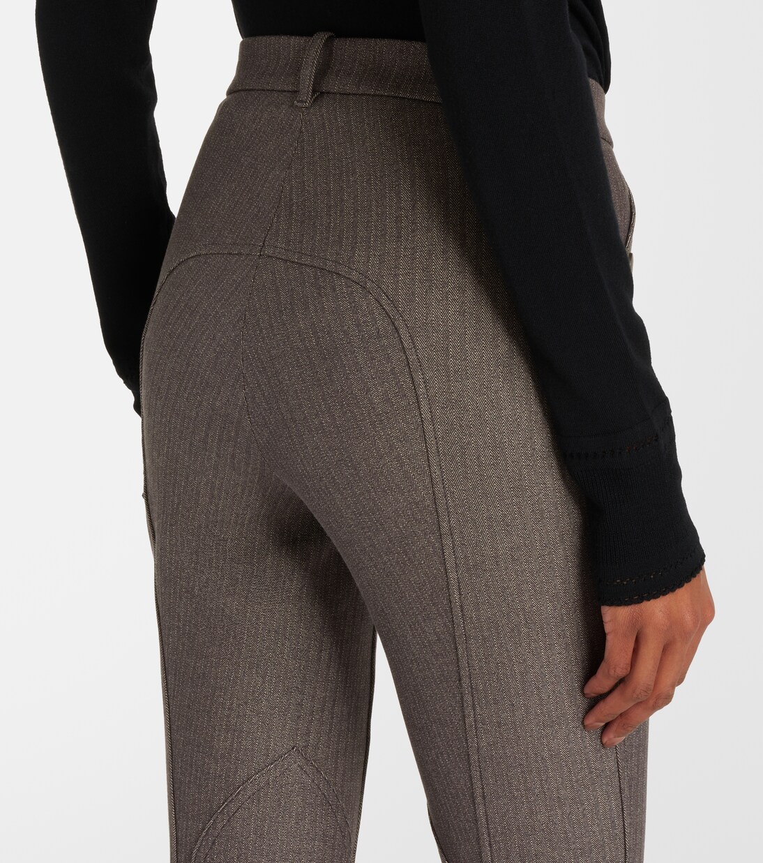 Striped cotton-blend skinny pants | Burberry
