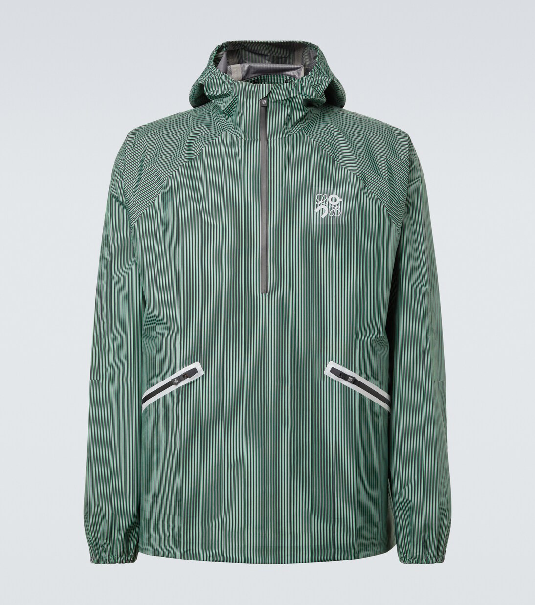x On striped technical jacket  | Loewe