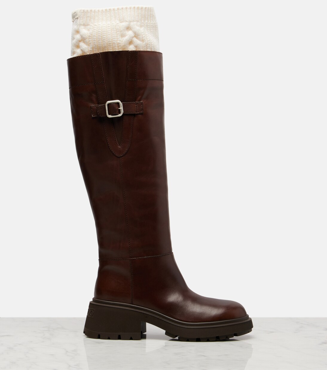 Tamsin wool and leather knee-high boots  | Jimmy Choo