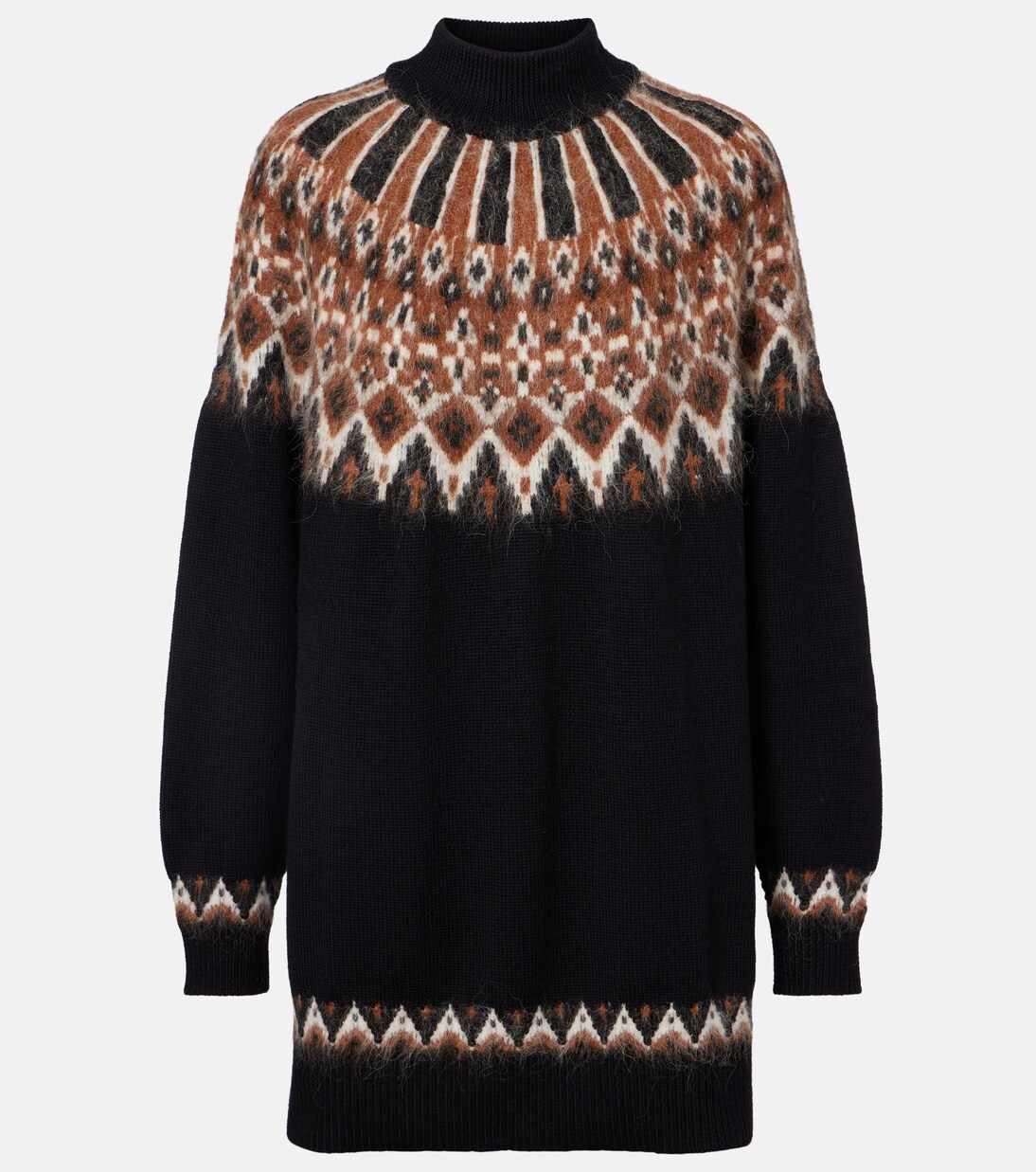 Liza Fair Isle wool-blend sweater dress | Staud