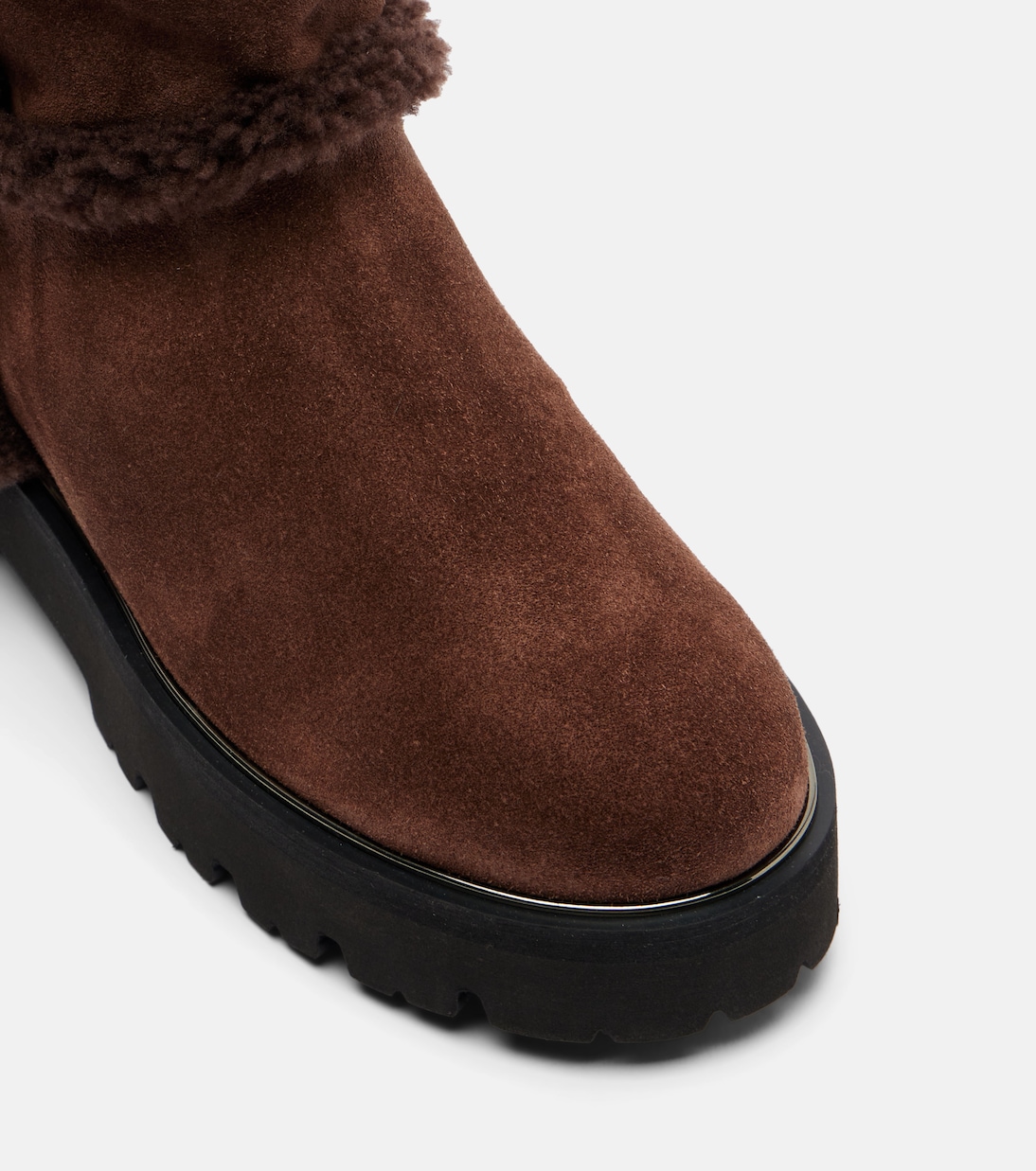 Teddi 20 shearling-trimmed suede ankle boots | Aquazzura