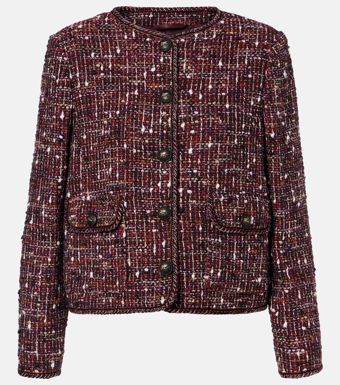 Cropped cotton-blend bouclé jacket | Etro