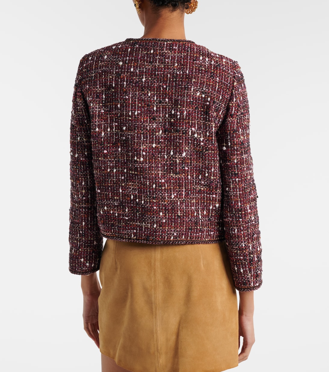 Cropped cotton-blend bouclé jacket | Etro