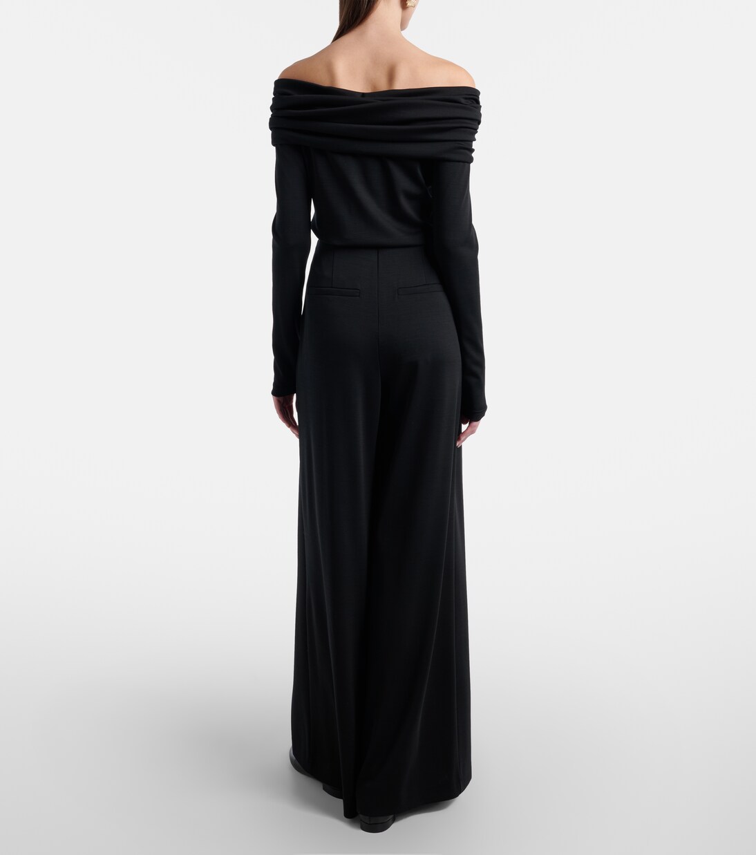 Cocco virgin wool jersey wide-leg pants | Max Mara