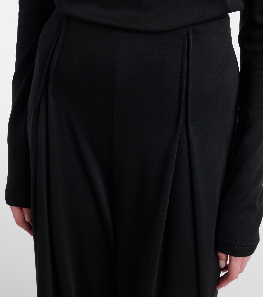 Cocco virgin wool jersey wide-leg pants | Max Mara
