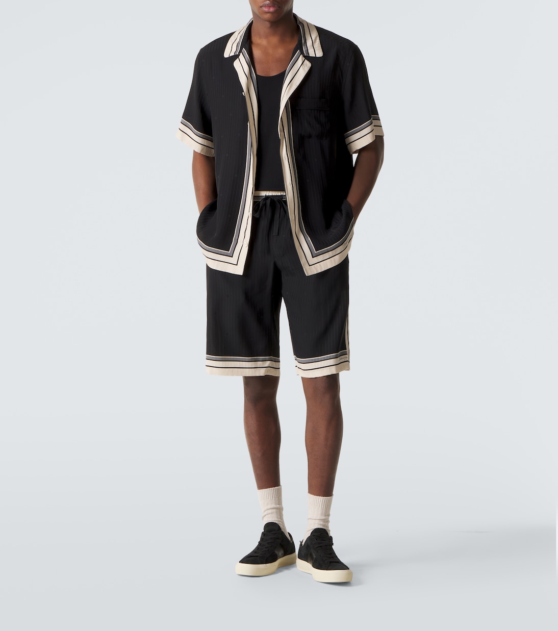 Striped silk Bermuda shorts | Dolce&Gabbana