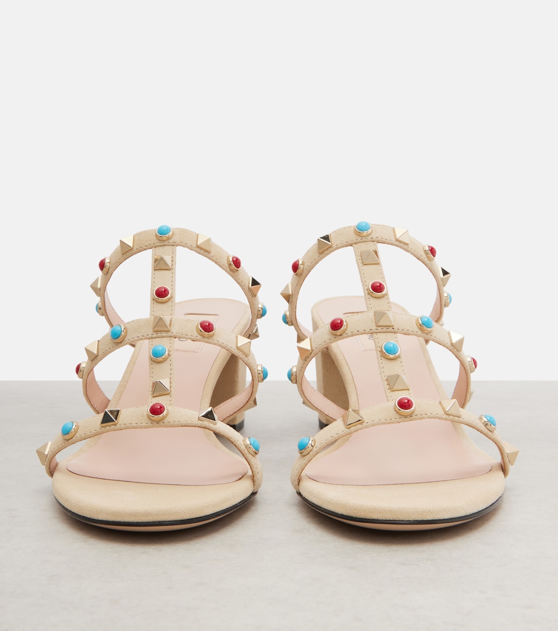 Embellished suede sandals | Valentino Garavani