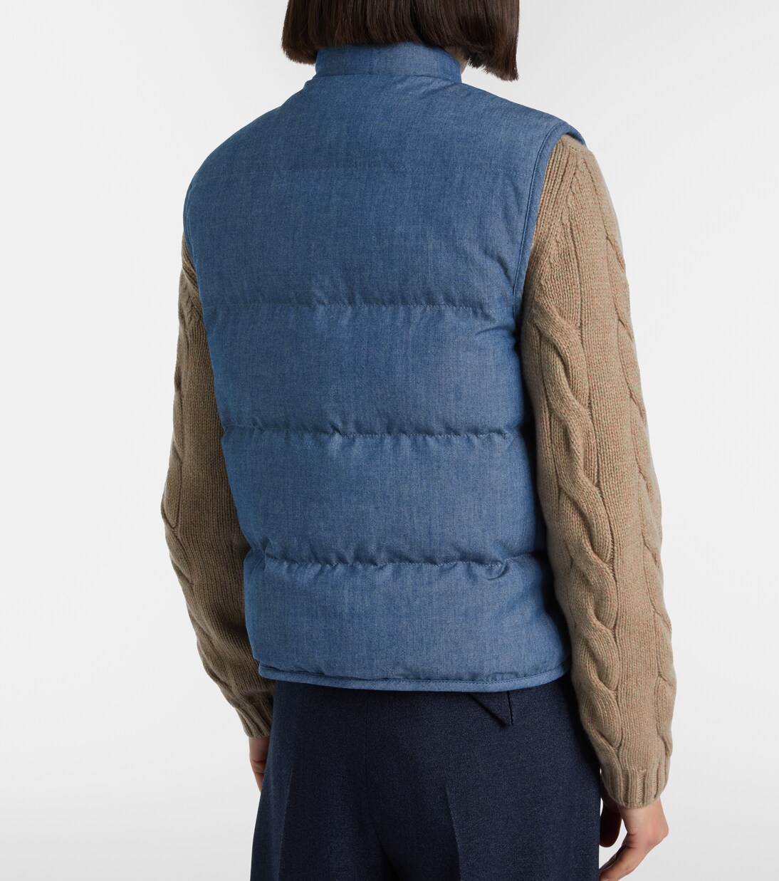Kris cotton chambray puffer jacket | Loro Piana