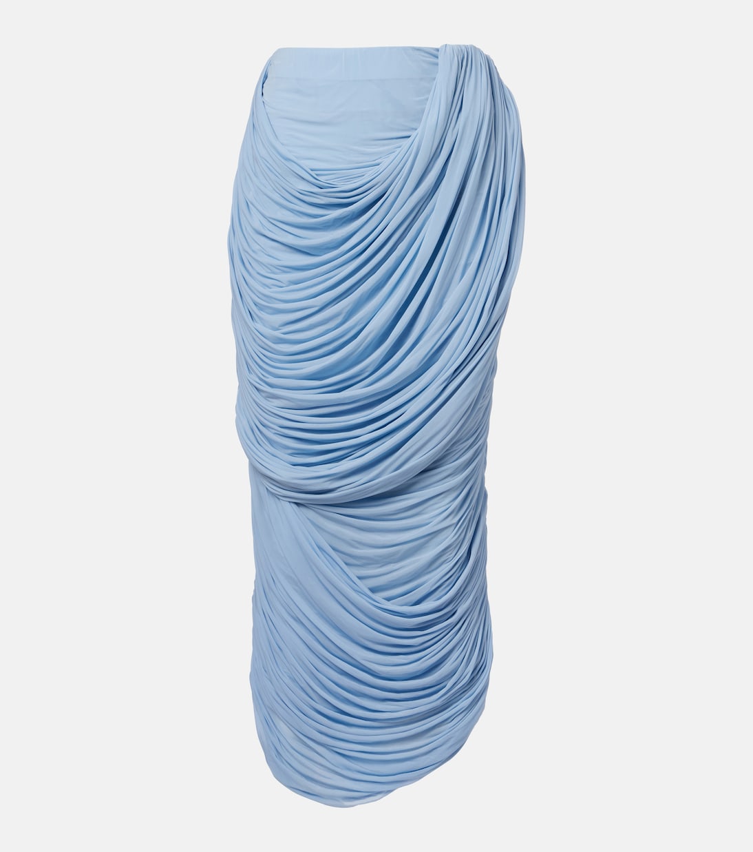 Draped ruched jersey midi skirt | Magda Butrym