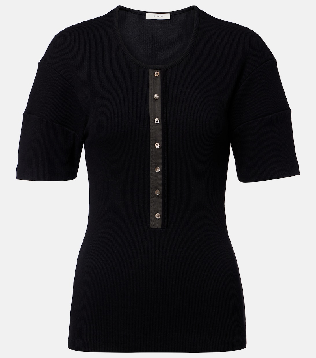 Cotton and linen Henley shirt | Lemaire