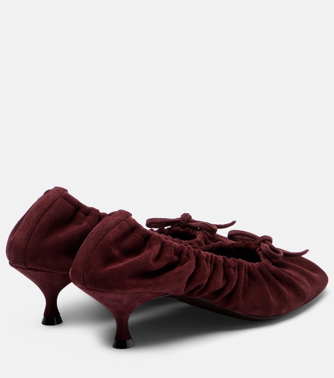Gather Around ruched suede pumps | Herbert Levine