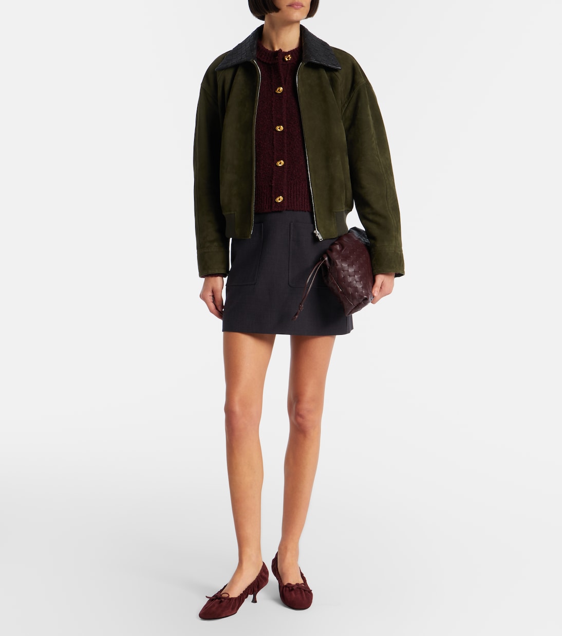 Gather Around ruched suede pumps | Herbert Levine