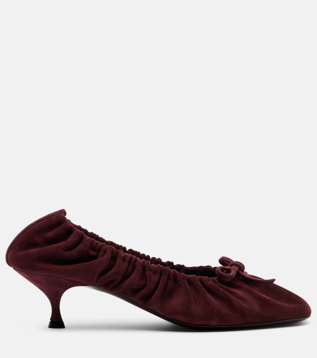 Gather Around ruched suede pumps | Herbert Levine