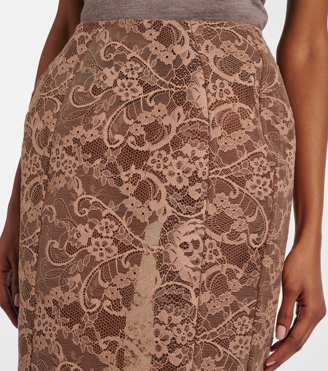 Floral lace midi skirt | Acne Studios