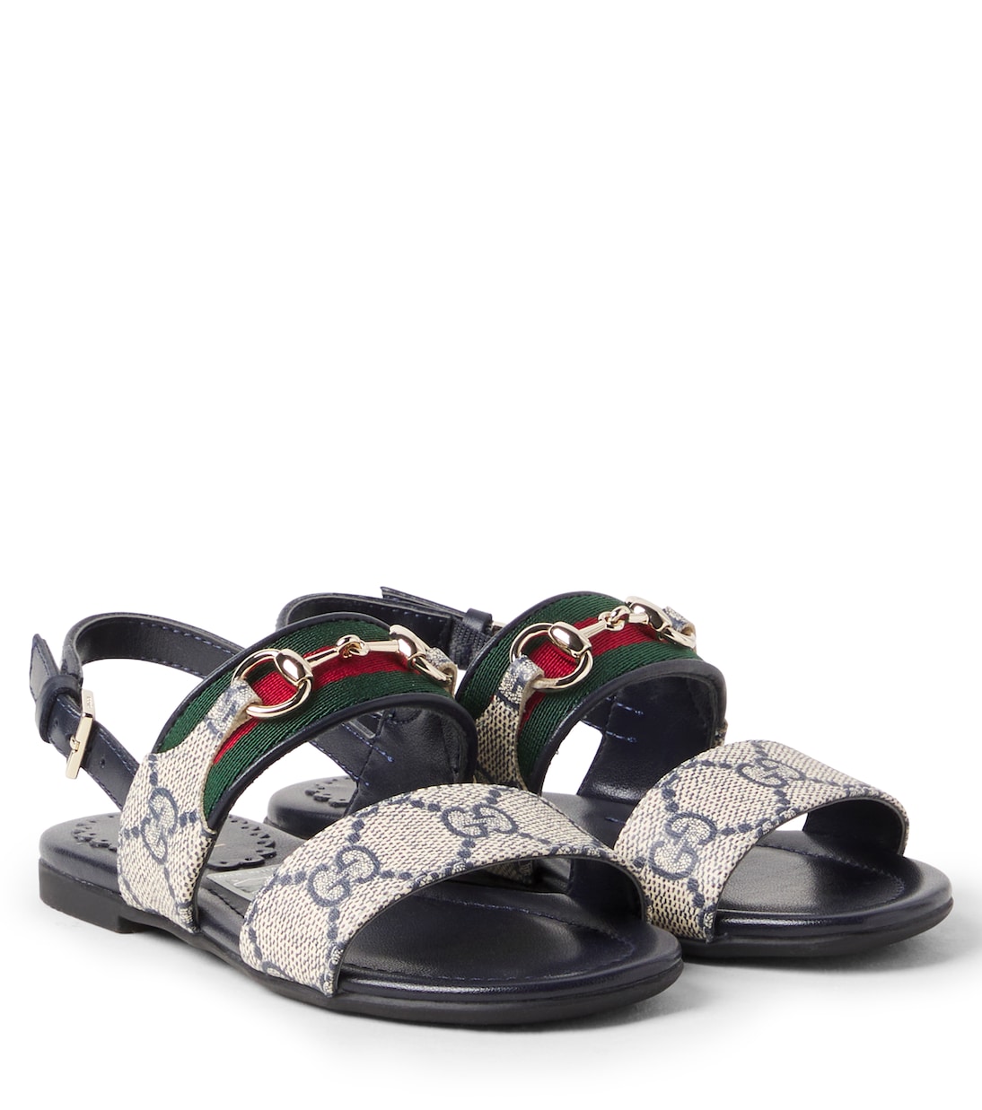Horsebit GG Canvas sandals | Gucci Kids