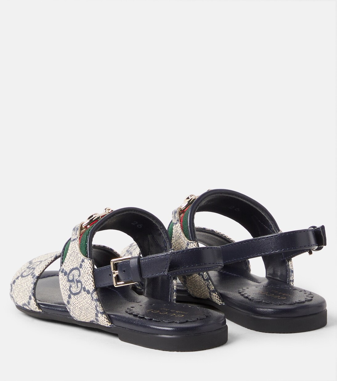 Horsebit GG Canvas sandals | Gucci Kids