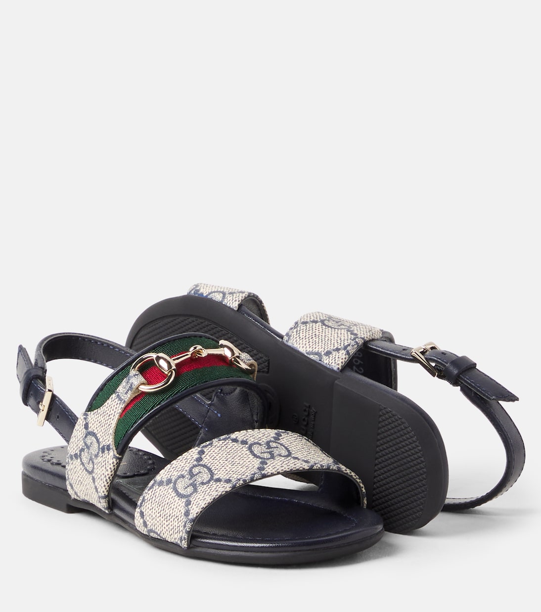 Horsebit GG Canvas sandals | Gucci Kids