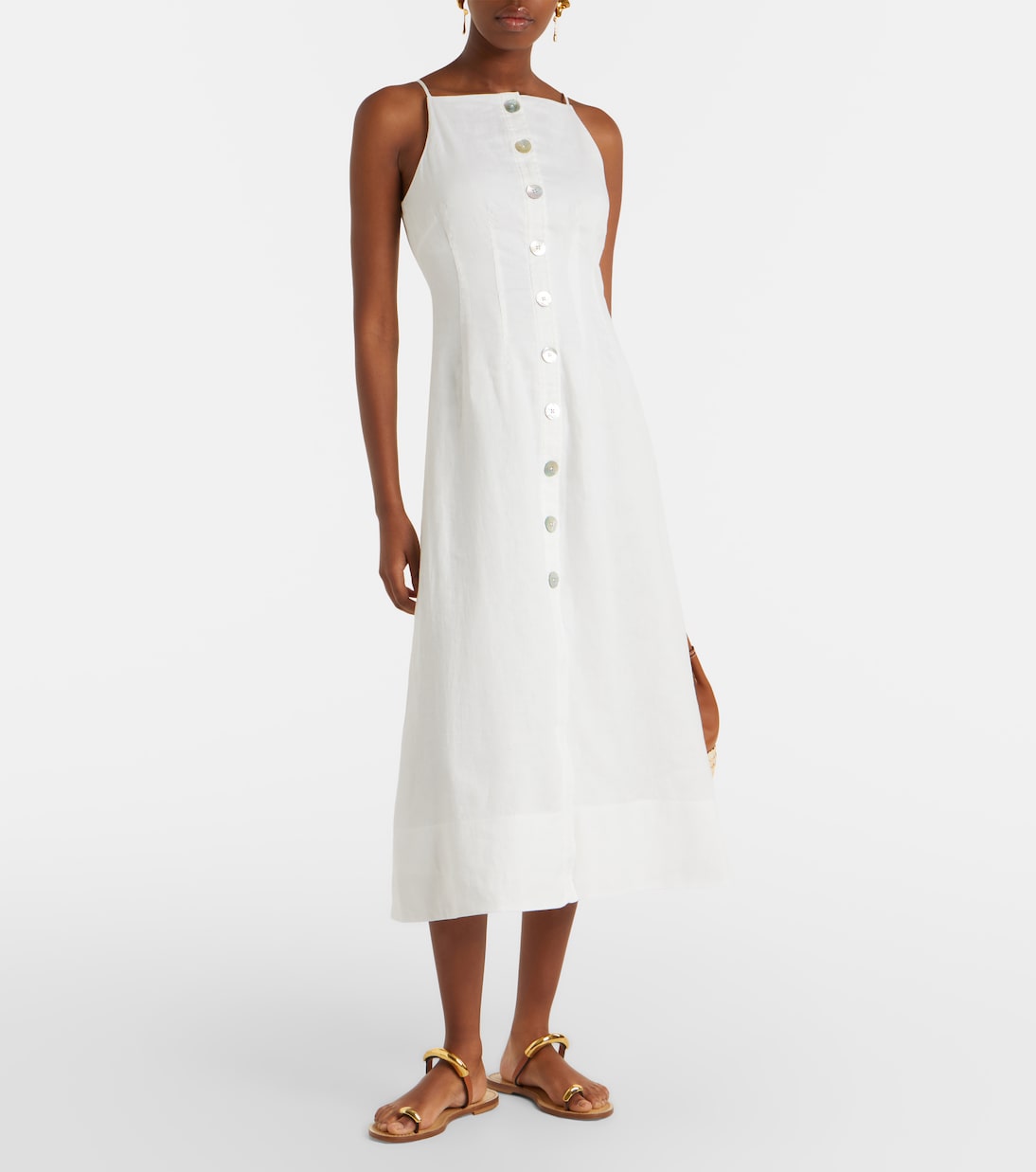 Georges linen midi dress | Veronica Beard