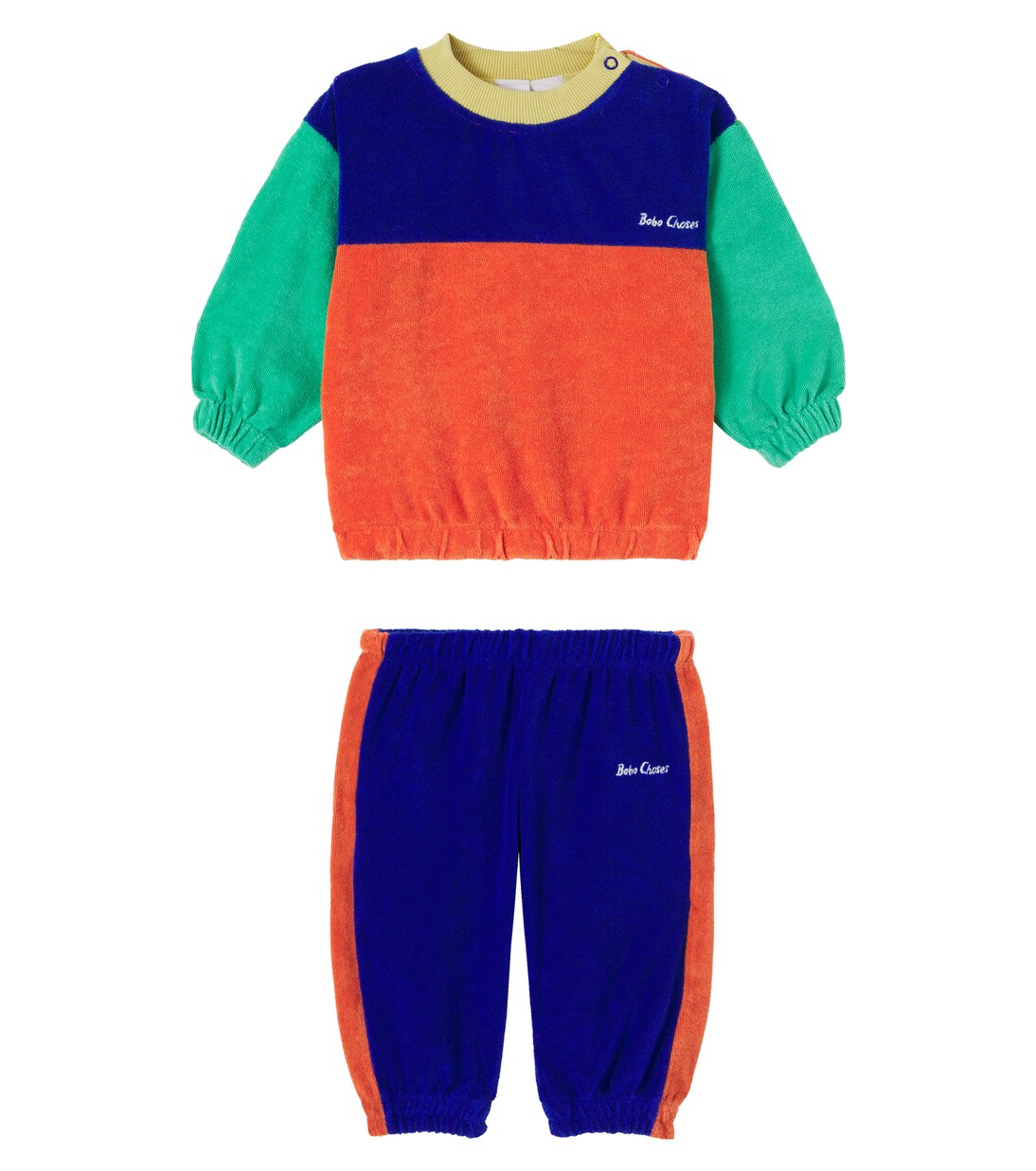 Baby cotton-blend terry sweatshirt and sweatpants set | Bobo Choses