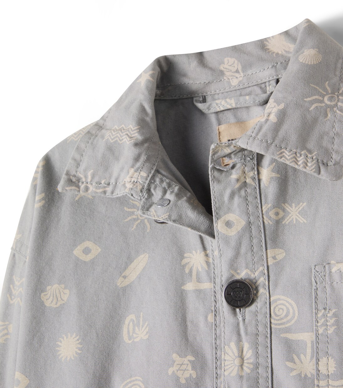 Marcel printed cotton canvas overshirt | Wheat