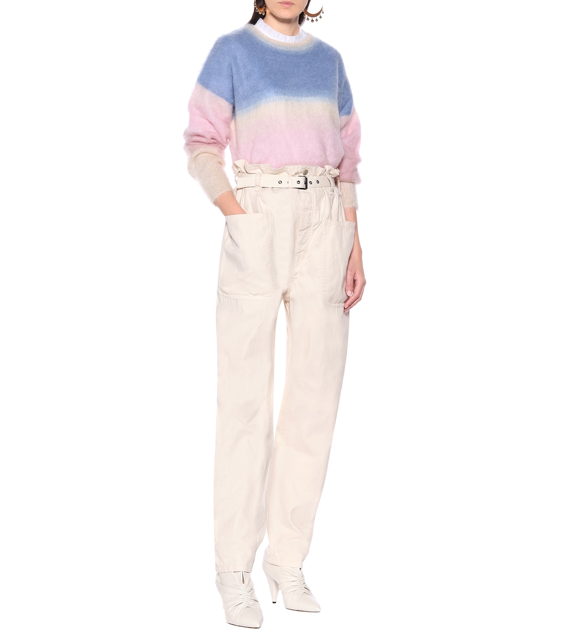 Rinny high-rise cotton-blend pants | Marant Etoile