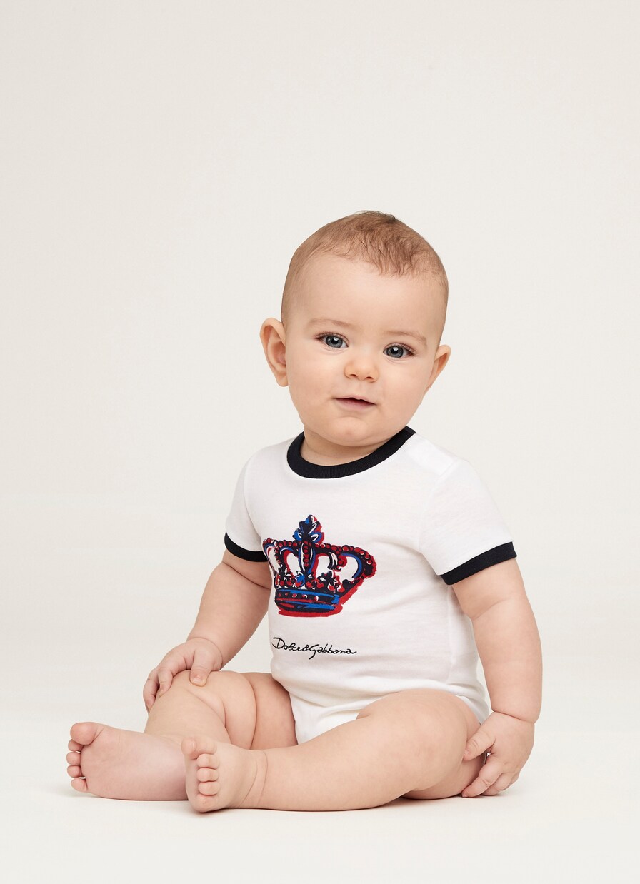 Baby - Body in cotone con stampa | Dolce&Gabbana Kids