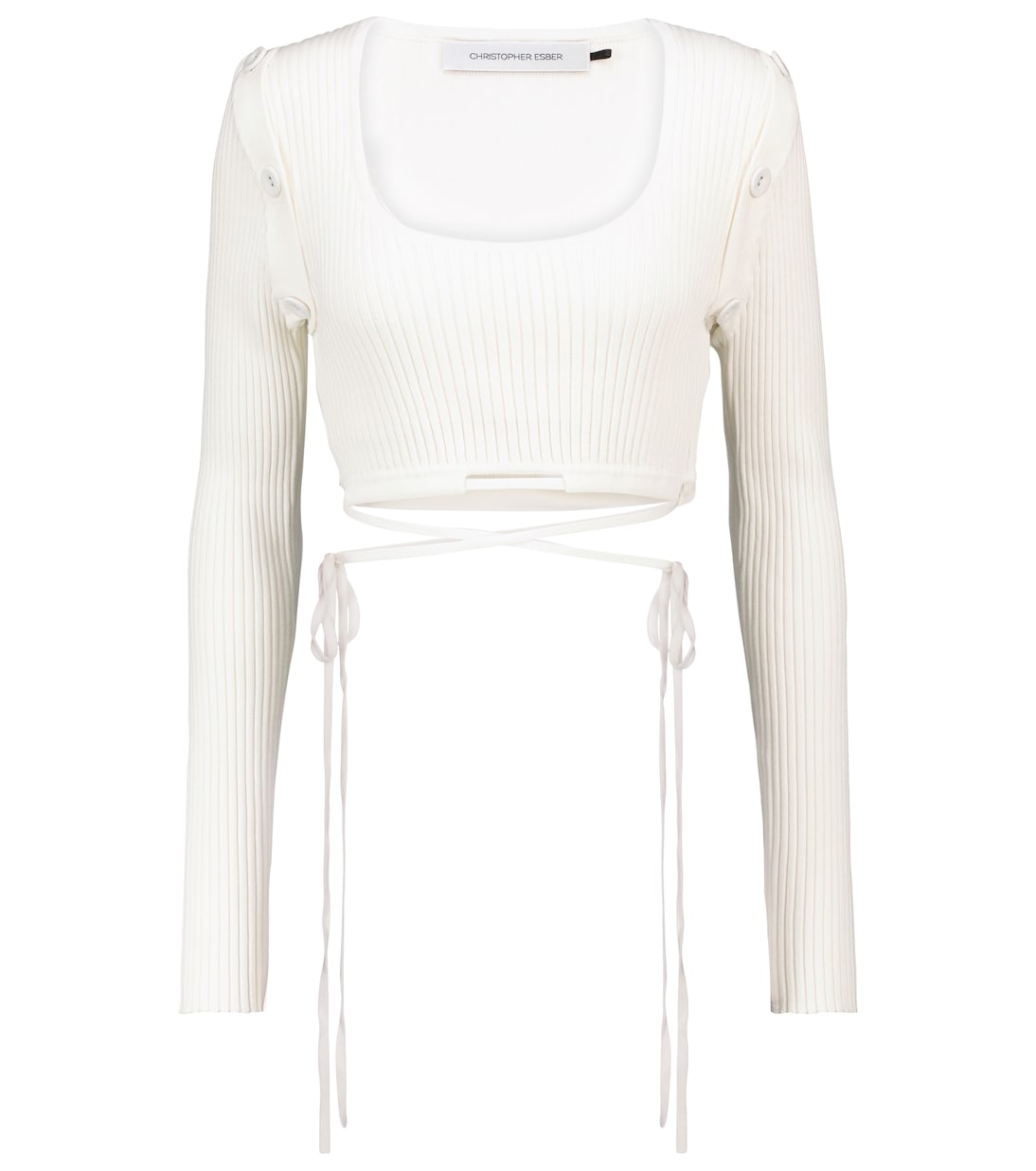 Ribbed-knit crop top | Christopher Esber