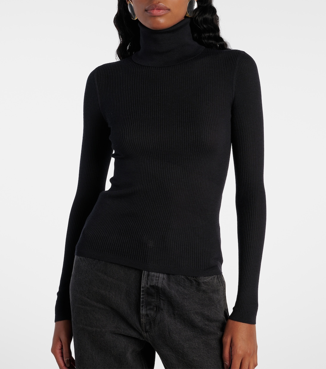 Cashmere, wool and silk turtleneck sweater | Saint Laurent