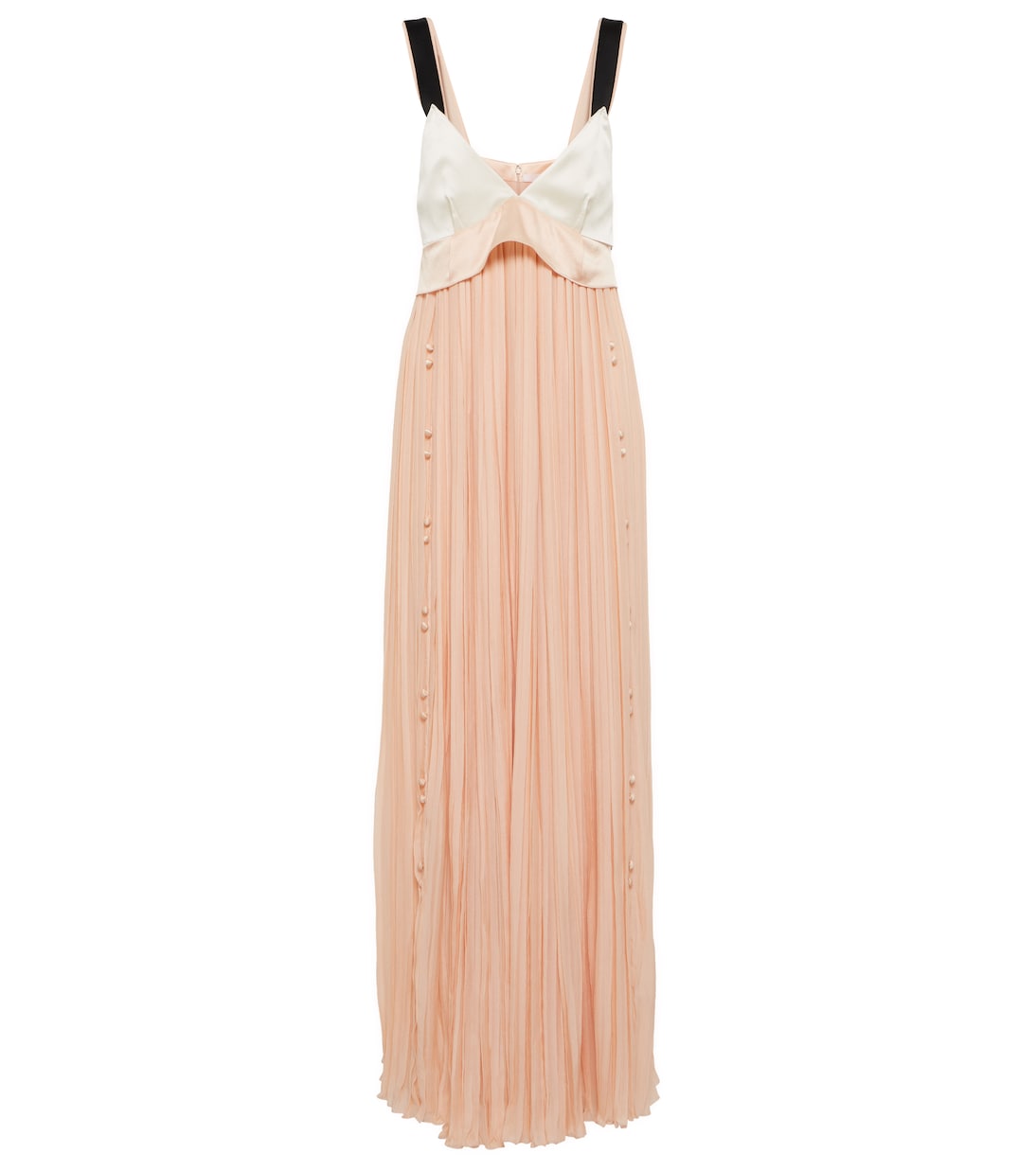 Silk satin and gauze maxi dress | Chloé