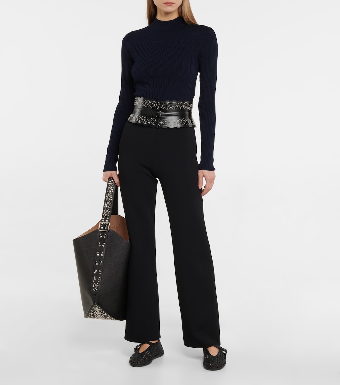 Top in misto lana a coste | Alaïa
