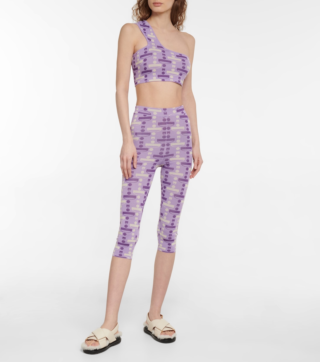 Jacquard high-rise leggings | Dodo Bar Or