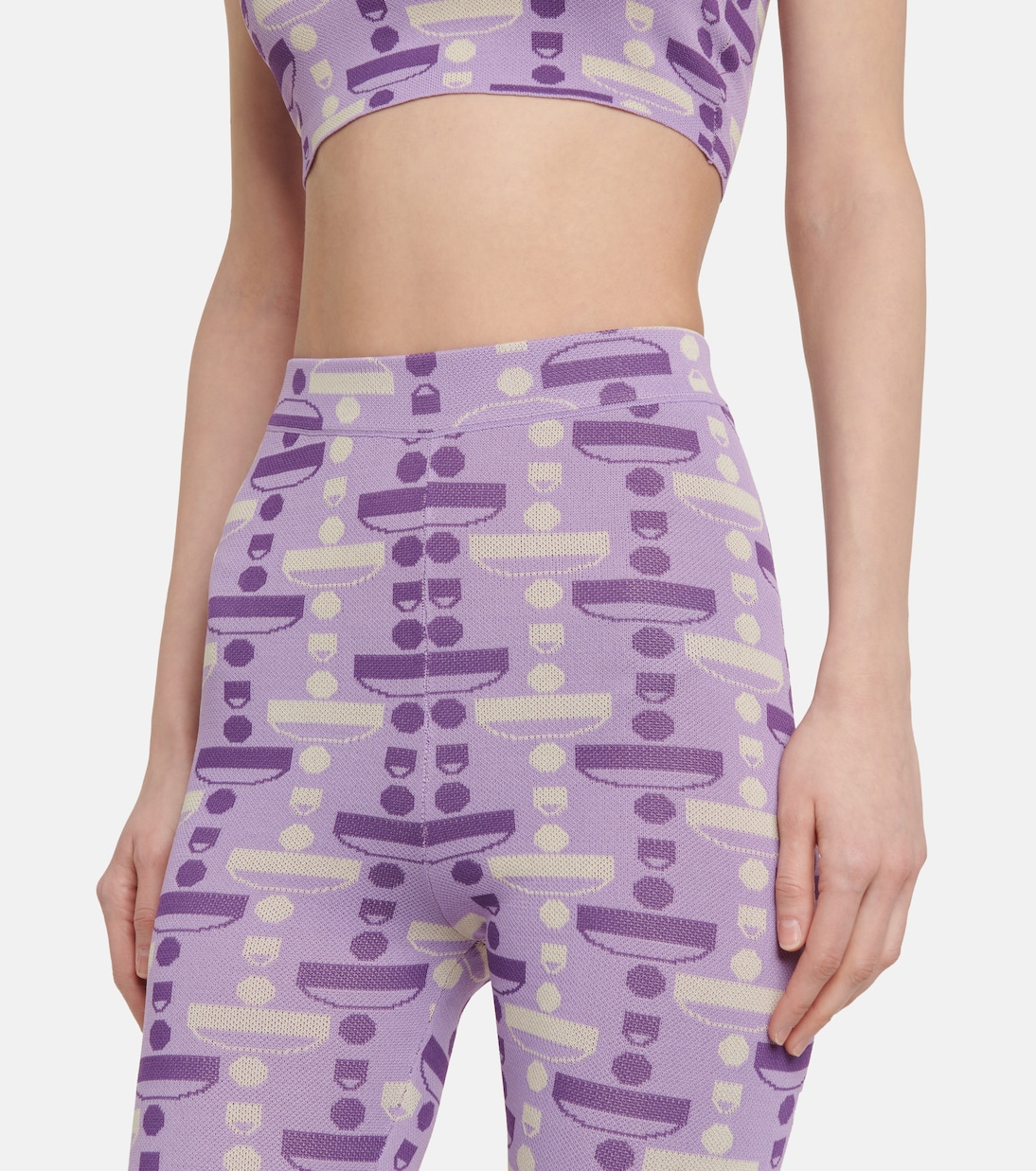 Jacquard high-rise leggings | Dodo Bar Or