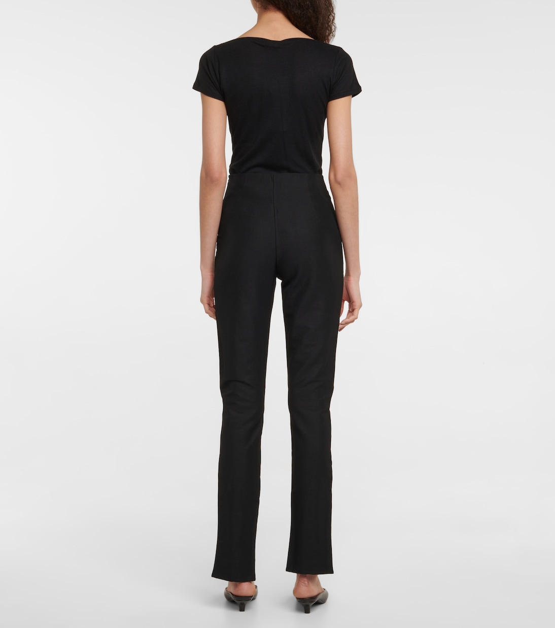 Split-cuff high-rise slim pants | Toteme