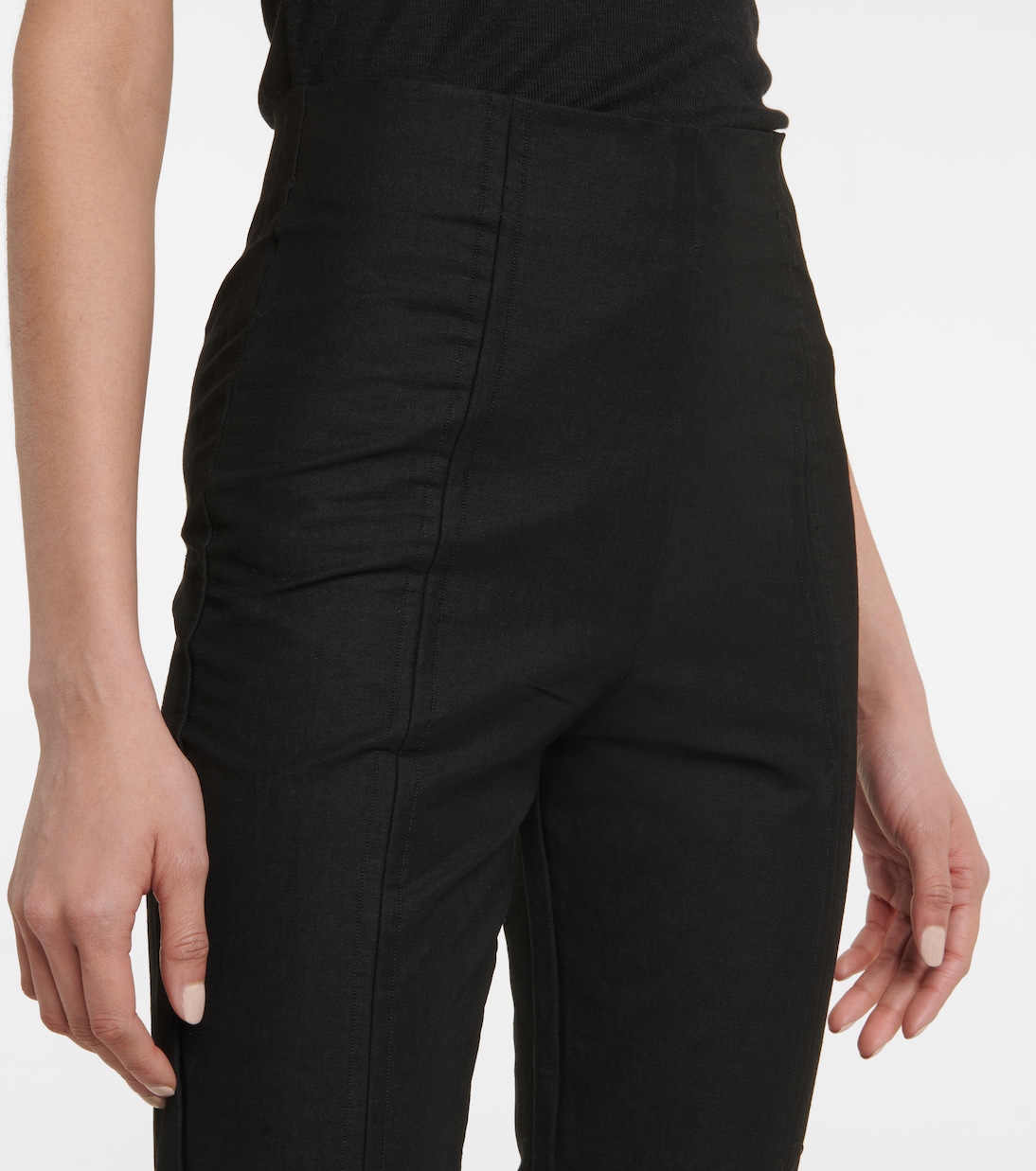 Split-cuff high-rise slim pants | Toteme