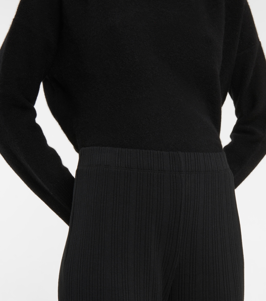 Pantalon évasé raccourci en coton mélangé | Vince