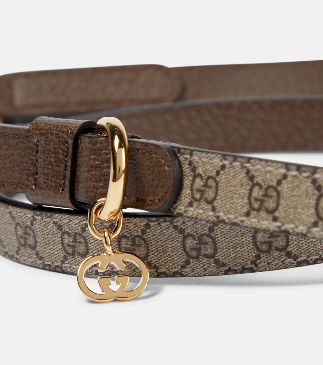 GG Supreme XS faux leather dog leash | Gucci