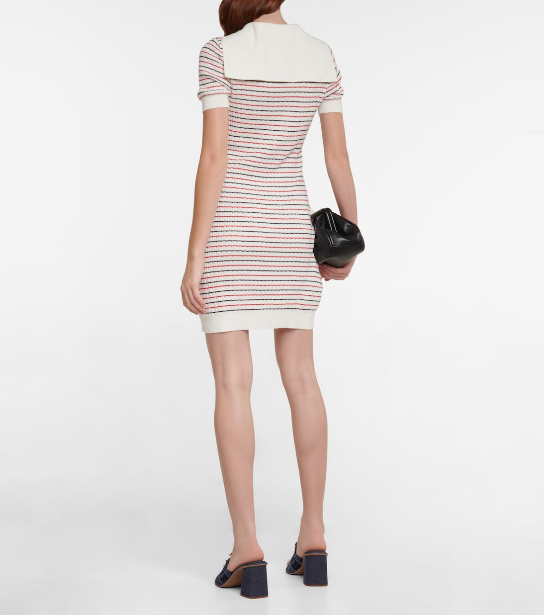 Miniabito in cotone a righe | Miu Miu
