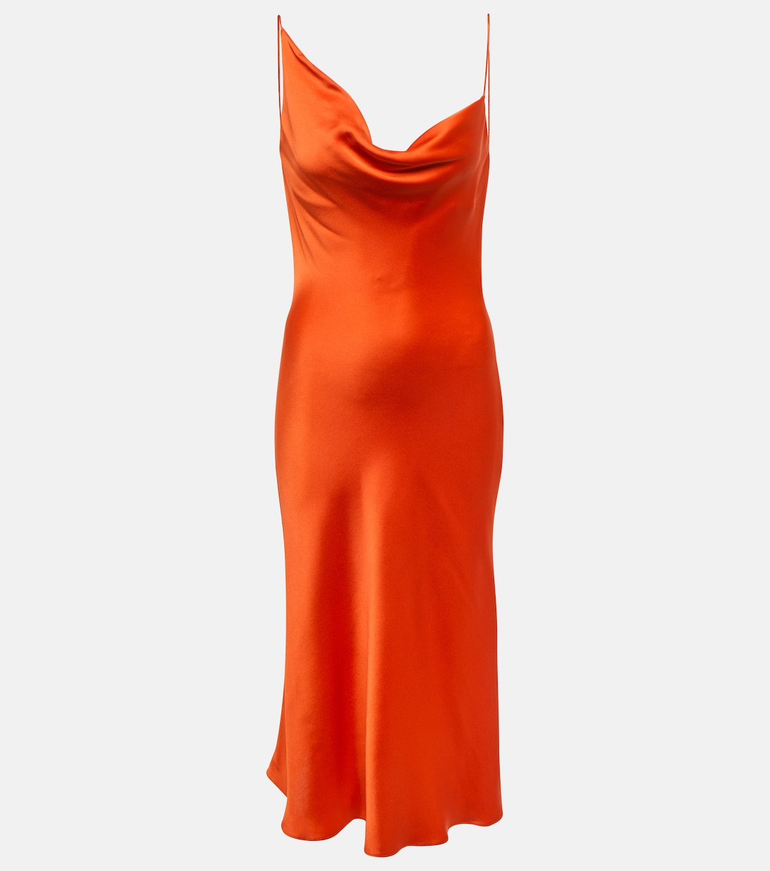 Asymmetric cowl-neck slip dress | Stella McCartney