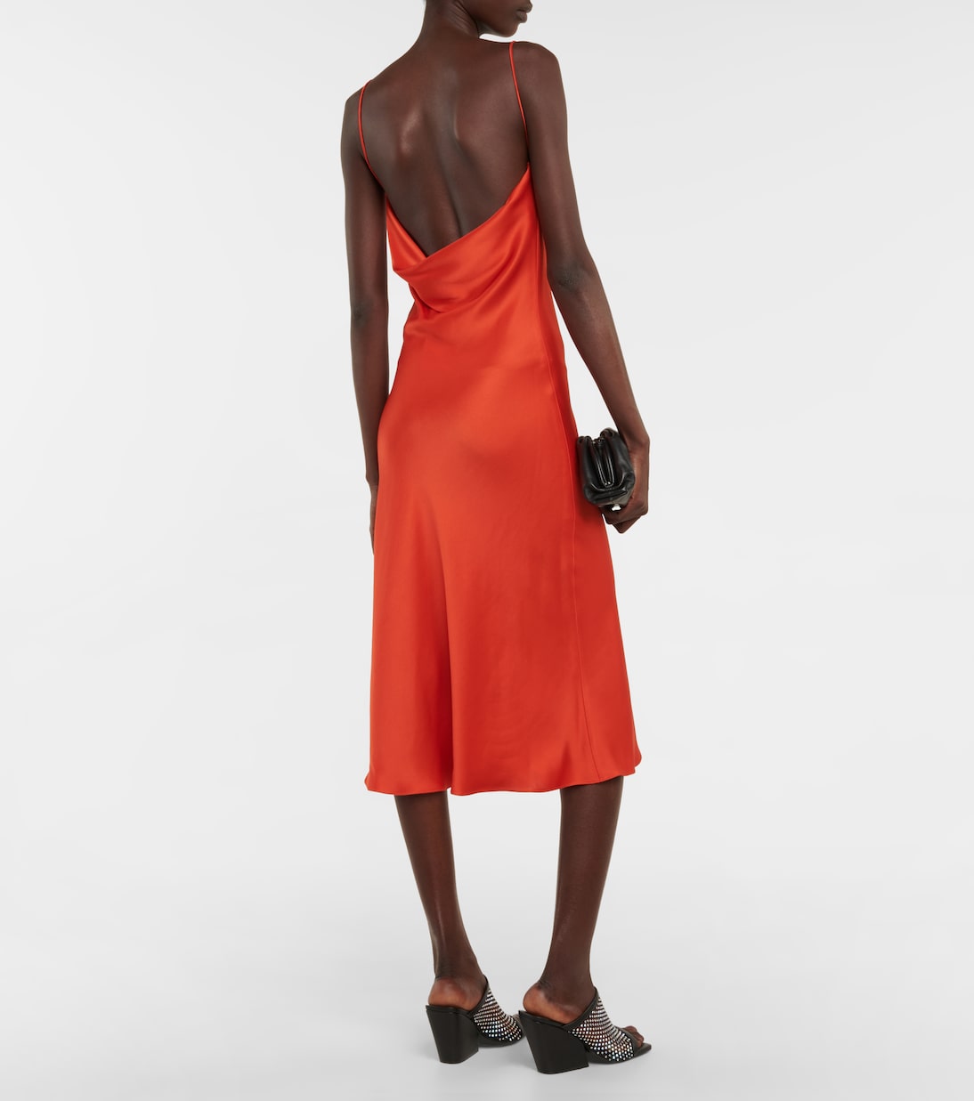 Asymmetric cowl-neck slip dress | Stella McCartney