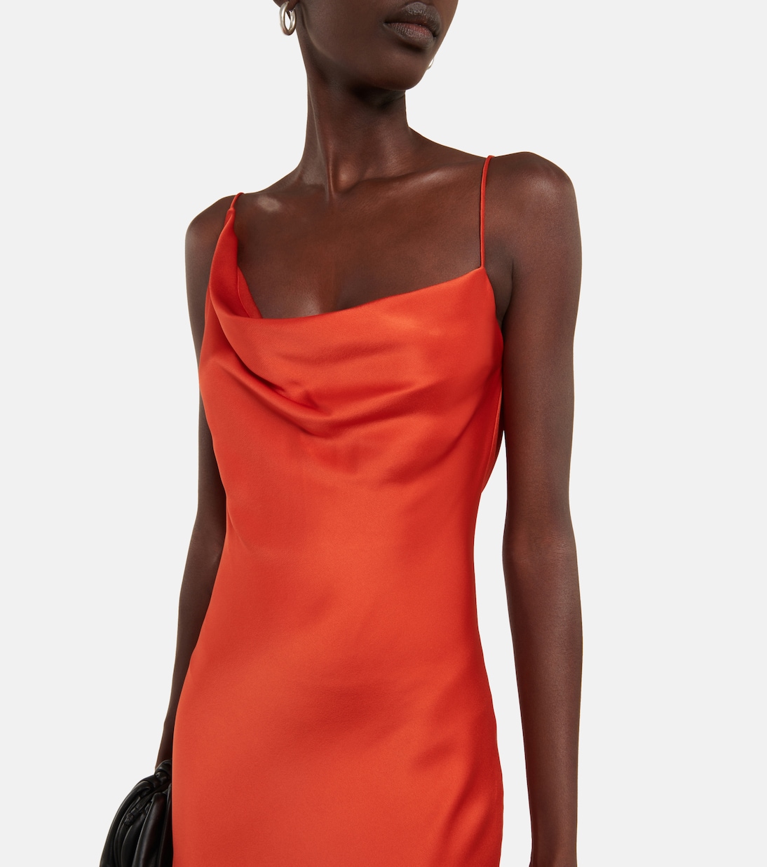 Asymmetric cowl-neck slip dress | Stella McCartney