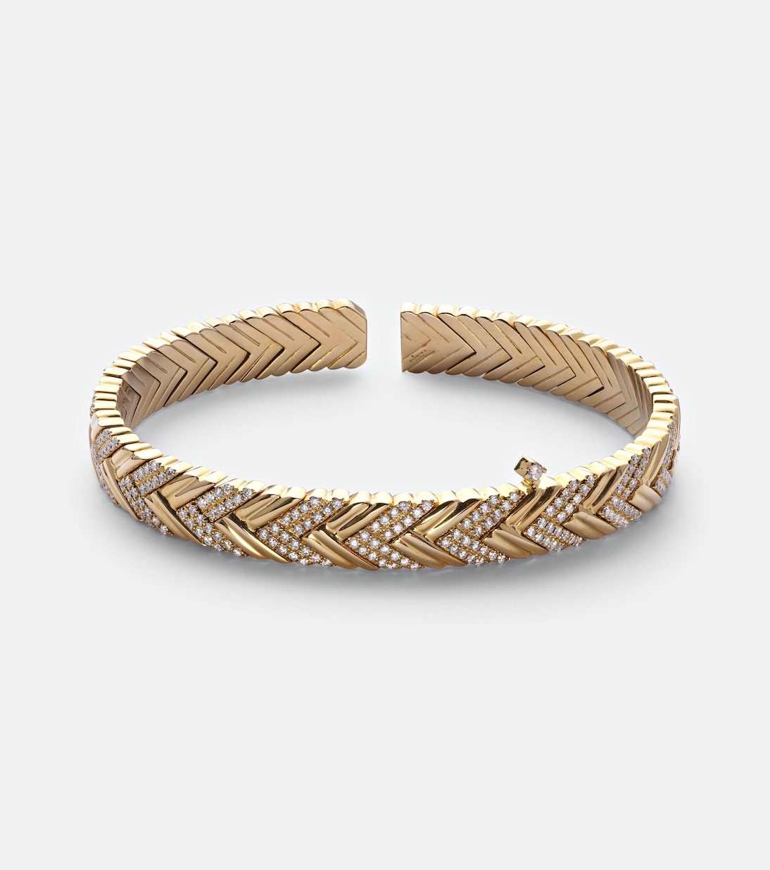 Jonc Nano Victoire en or 14 ct et diamants | Rainbow K