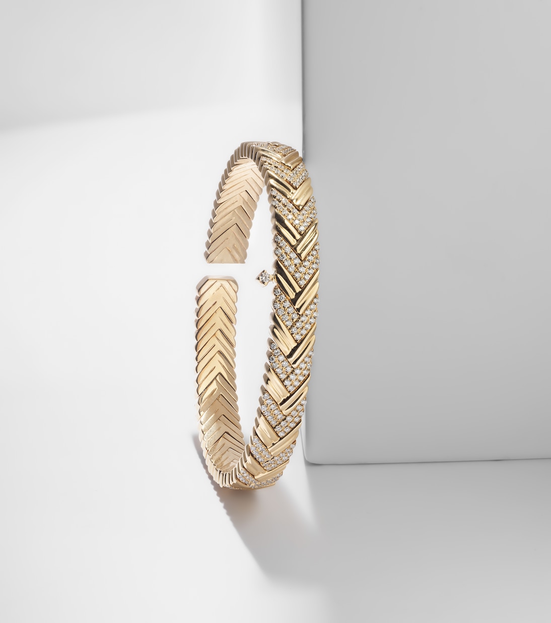 Jonc Nano Victoire en or 14 ct et diamants | Rainbow K