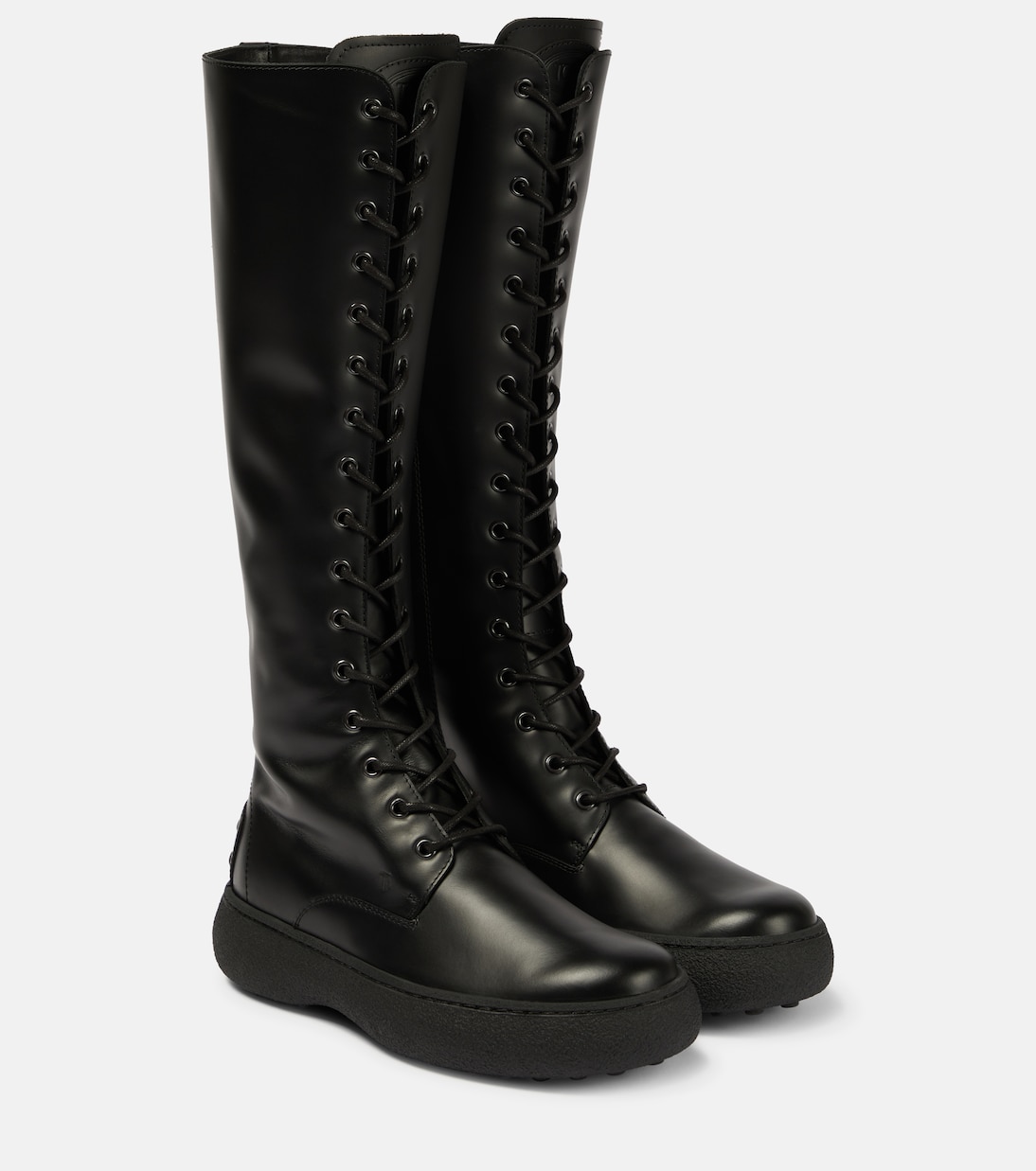 Botas altas de piel con cordones | Tod's