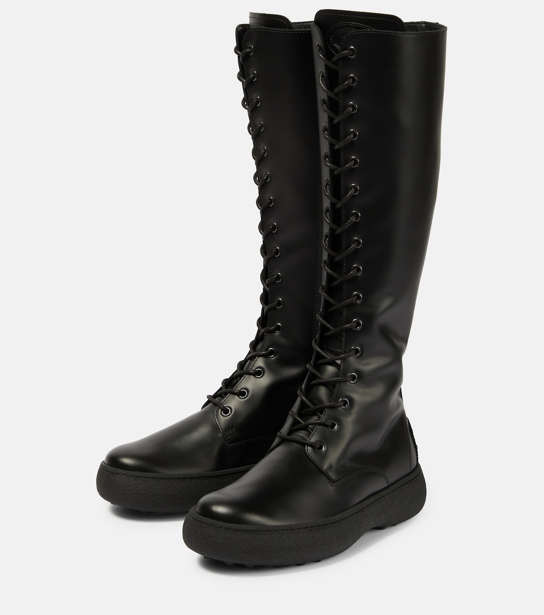 Botas altas de piel con cordones | Tod's