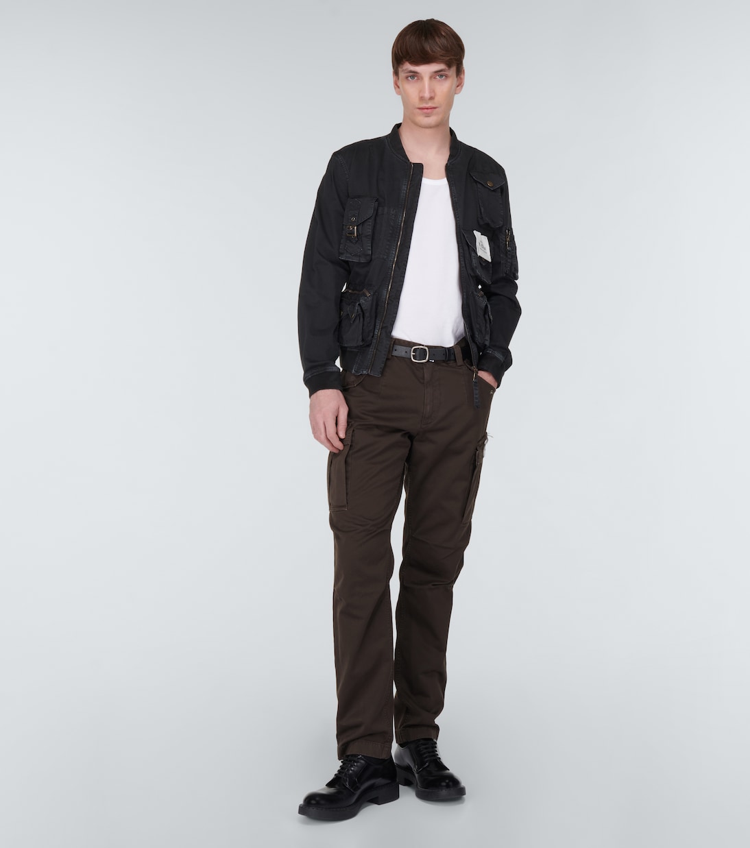Pantaloni cargo in cotone tinto in capo | Dolce&Gabbana