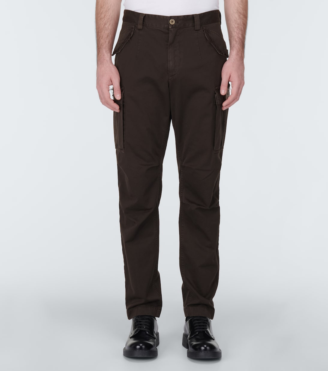 Pantaloni cargo in cotone tinto in capo | Dolce&Gabbana