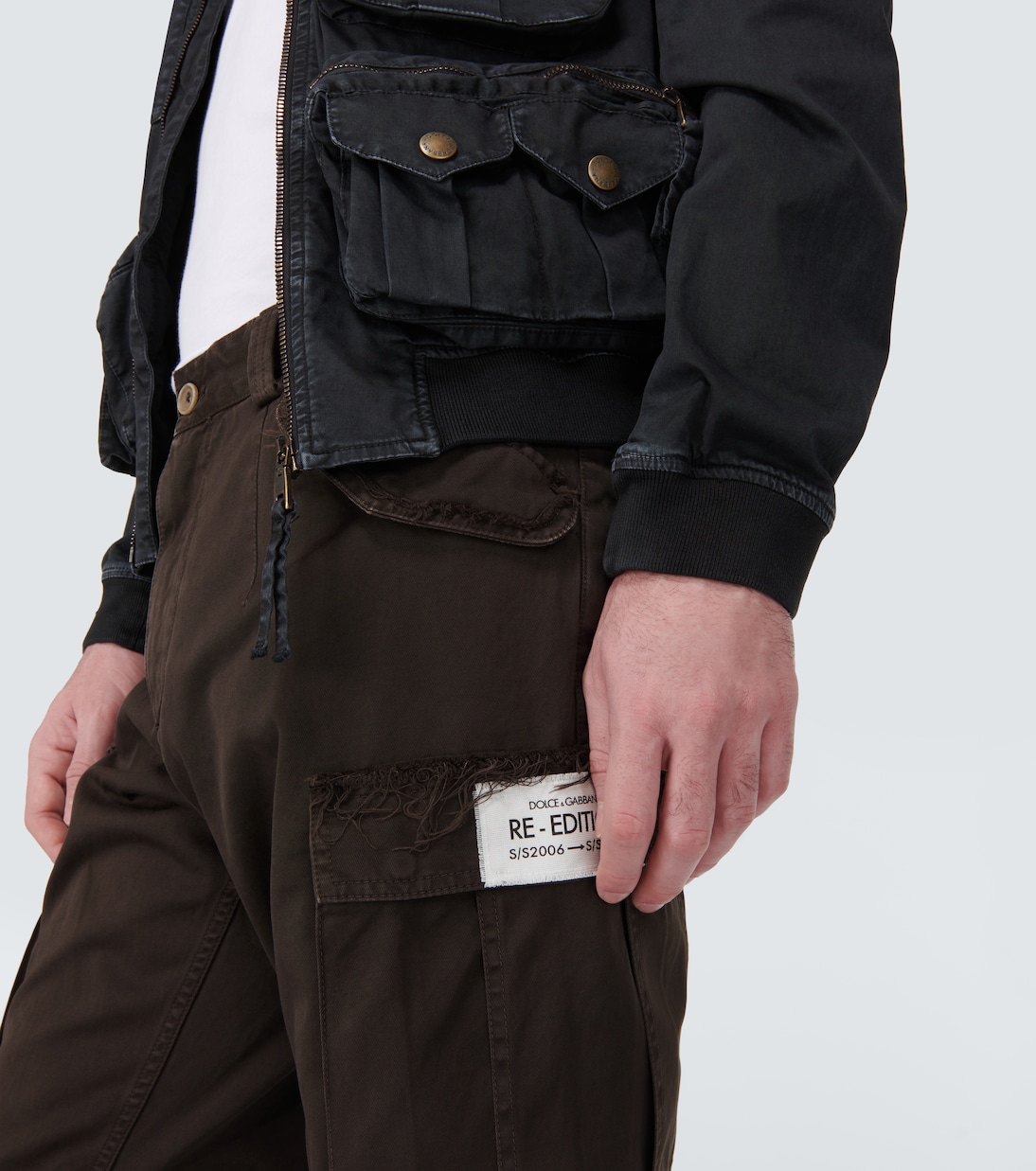Pantaloni cargo in cotone tinto in capo | Dolce&Gabbana